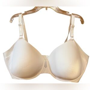 Warners 42DD Bra White No Side Effects Minimizer Underwire Back Closure as is